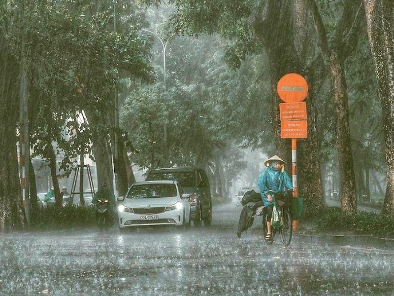 Mưa lớn do hoàn lưu bão số 7 đang ảnh hưởng tới nhiều tỉnh thành Bắc Bộ