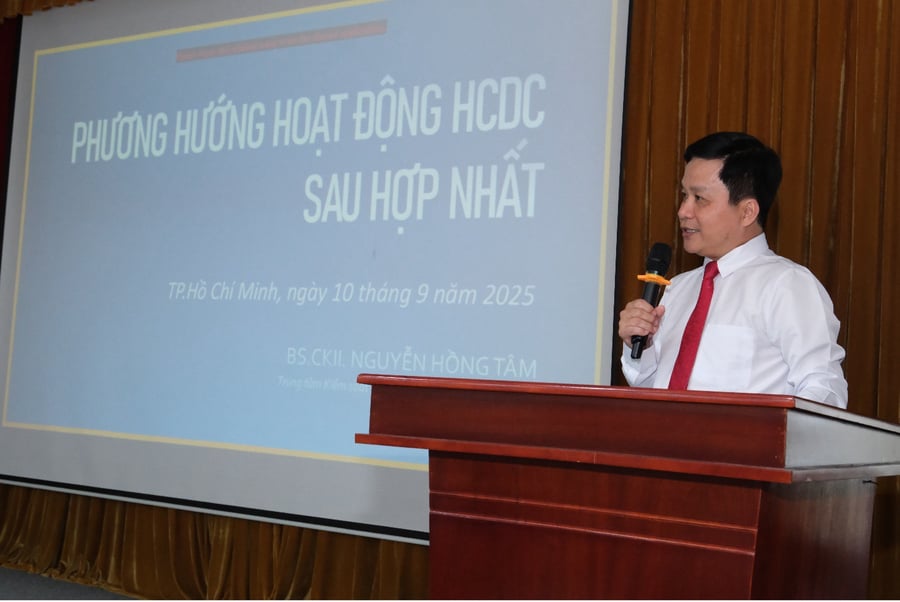 BS. CKII. Nguyễn Hồng Tâm - Giám đốc HCDC phát biểu tại buổi lễ.