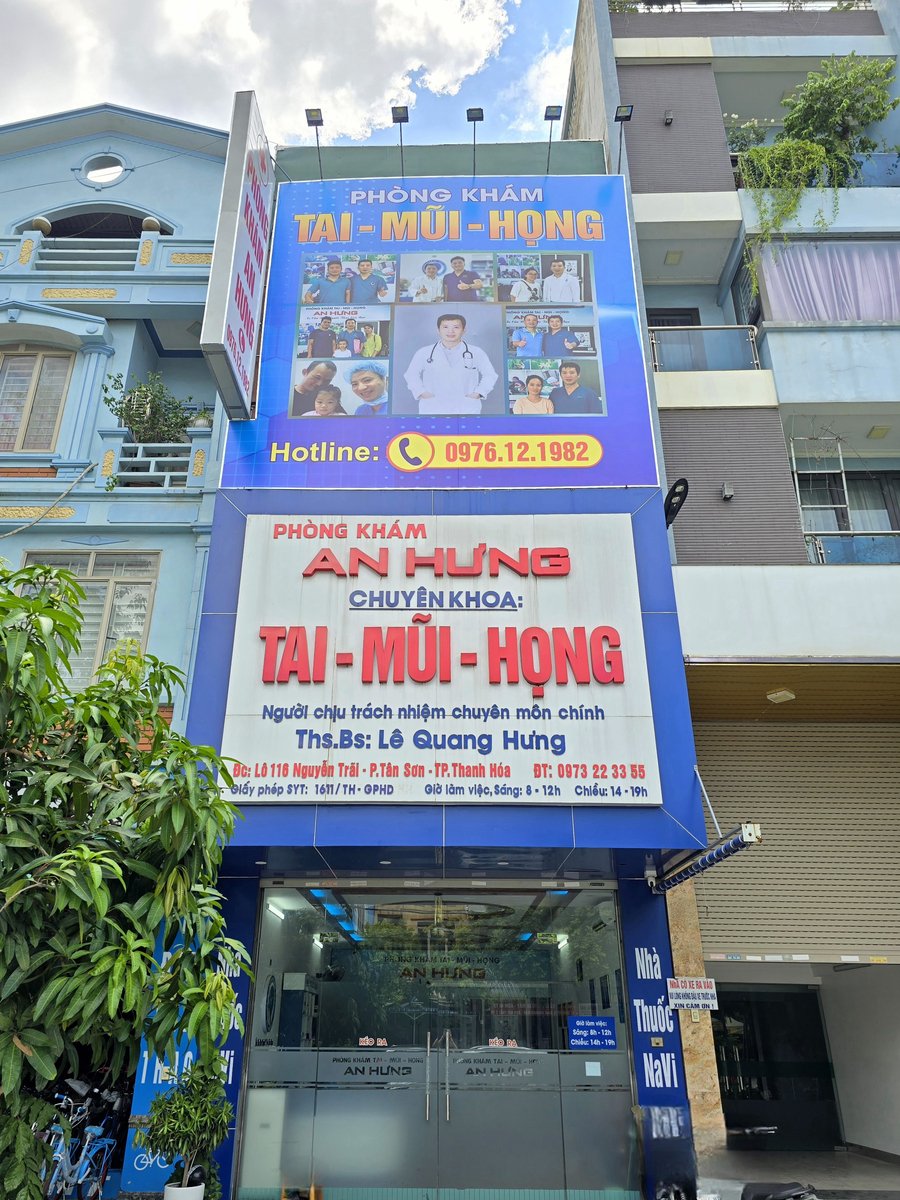 Phòng khám An Hưng có địa chỉ tại lô 116 Nguyễn Trãi, phường Hạc Thành, Thanh Hóa