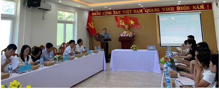Ông Trần Nguyễn Minh Thành, Phó Giám đốc Sở GDĐT phát biểu tại buổi làm việc. Nguồn: Sở GDĐT Đà Nẵng