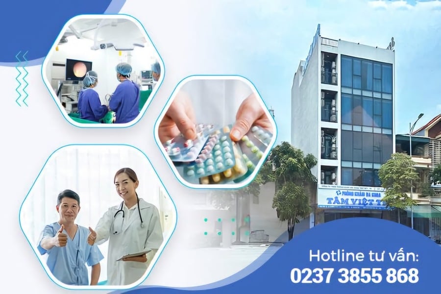 Phòng khám Đa khoa Tâm Việt tọa lạc tại số 22 - 24 đường Nam Cao, phường Hạc Thành