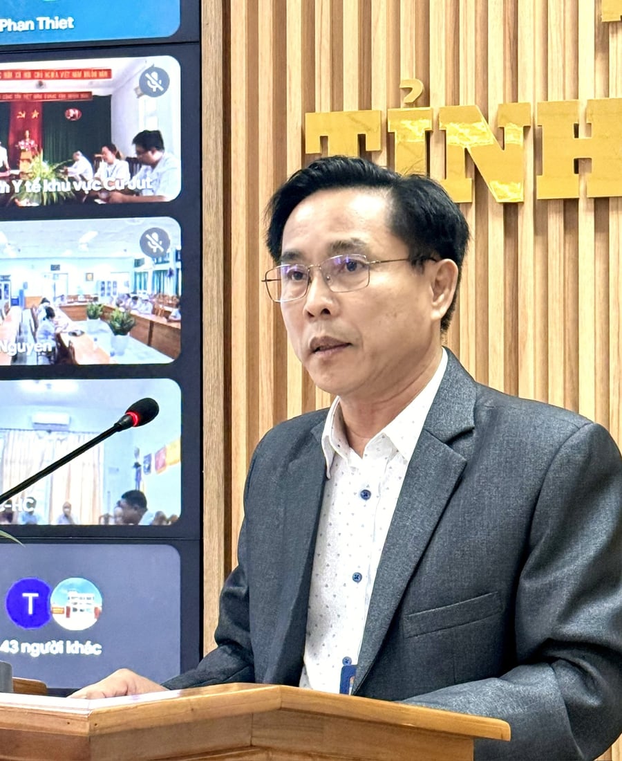 Ông Lê Văn Hồng, Phó Giám đốc Sở Y tế tỉnh Lâm Đồng phát động phong trào vệ sinh yêu nước trong toàn tỉnh