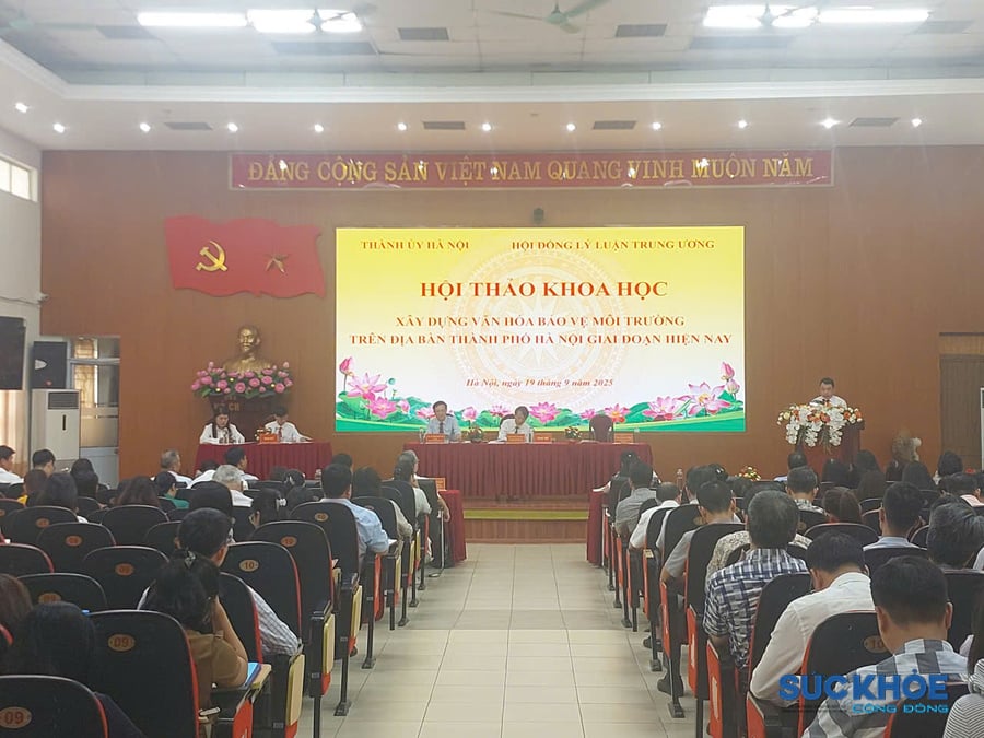 Quang cảnh Hội thảo khoa học “Xây dựng văn hóa bảo vệ môi trường trên địa bàn Thủ đô giai đoạn hiện nay”