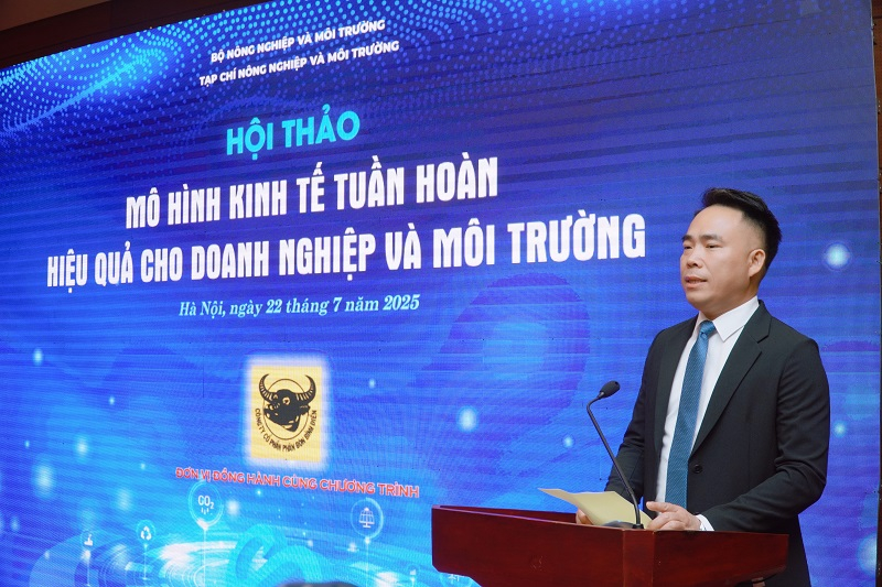 TS. Đào Xuân Hưng – Tổng Biên tập Tạp chí Nông nghiệp và Môi trường phát biểu tại hội thảo 