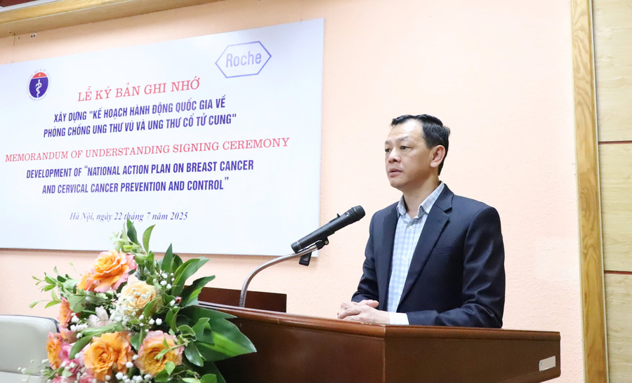 TS.BS Nguyễn Tri Thức, Thứ trưởng Bộ Y tế phát biểu tại sự kiện (Ảnh: Bộ Y tế)