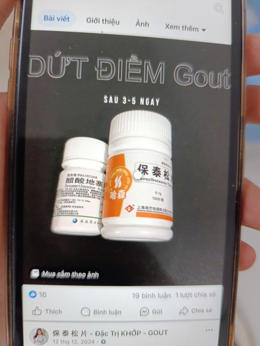 Thuốc chống viêm Phenylbutazone mặc dù đã bị cấm tại thị trường Việt Nam nhưng vẫn lan tràn trên mạng xã hội