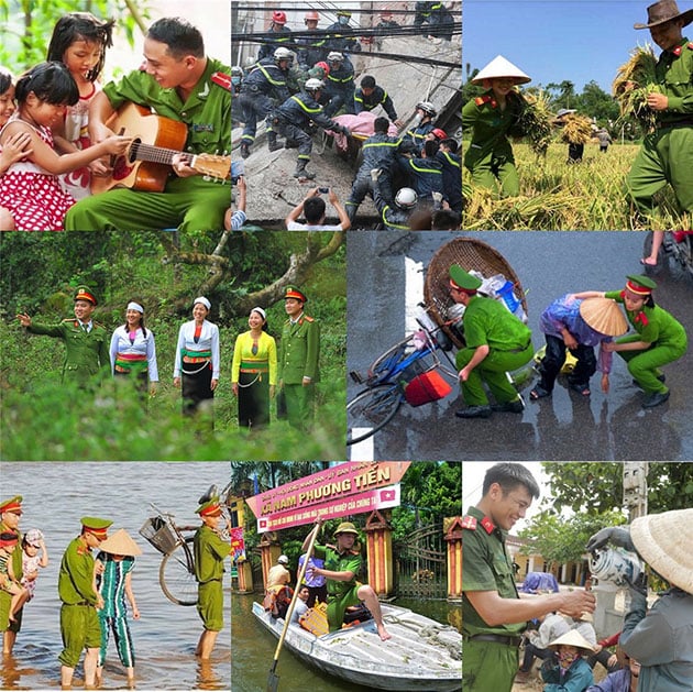 Những hình ảnh đẹp của lực lượng Công an trong lòng Nhân dân