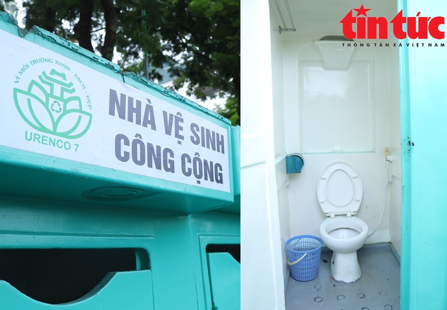 Nhà vệ sinh lưu động được đấu nối với nguồn điện nước, đảm bảo vệ sinh, cá biệt một số buồng có điều hòa...