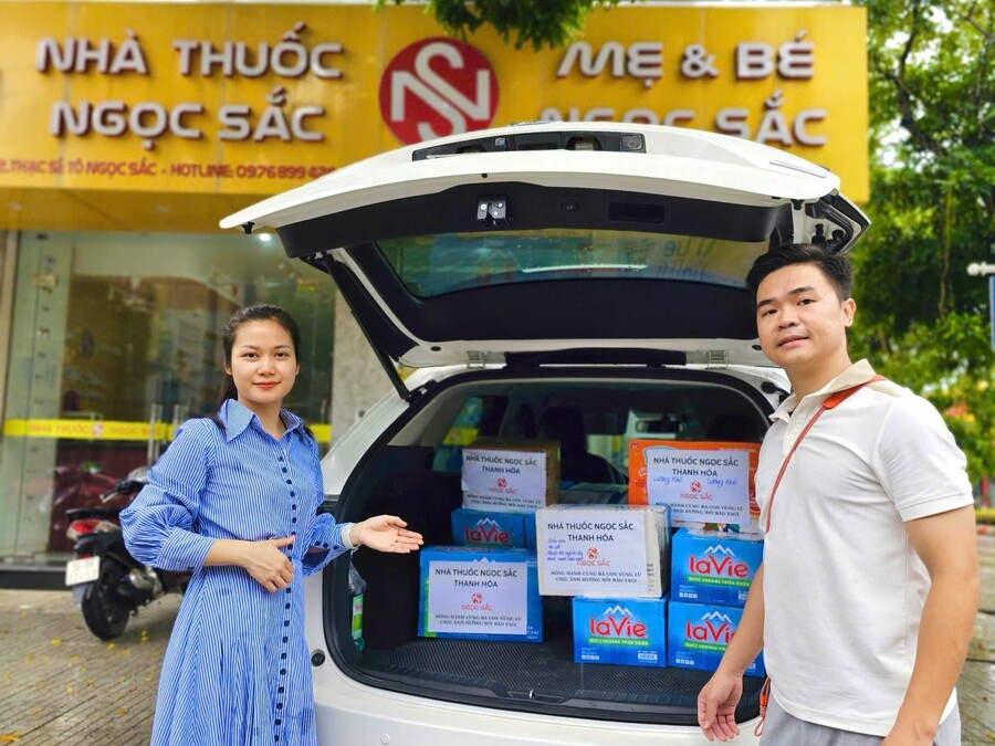 Nhà thuốc Ngọc Sắc ủng hộ vật tư, nhu yếu phẩm cho đồng bào gặp lũ lụt năm 2024