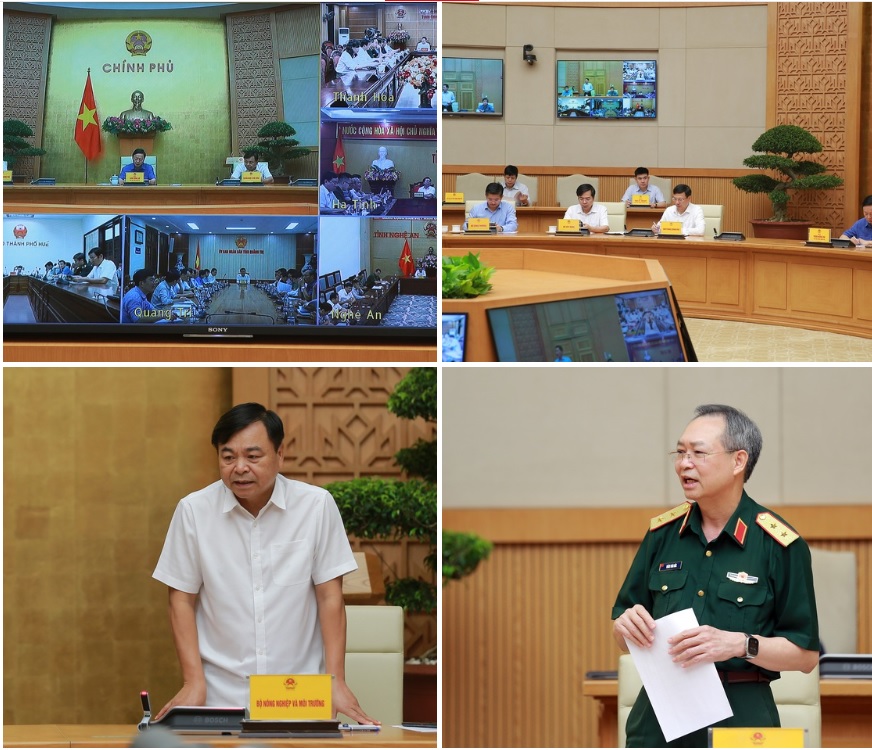 Lãnh đạo các bộ, ngành, địa phương báo cáo (Ảnh: VGP/Minh Khôi)