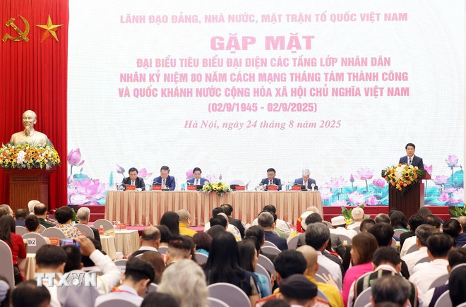 Chủ tịch nước Lương Cường phát biểu (Ảnh: Lâm Khánh/TTXVN)