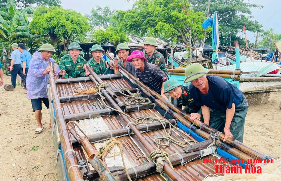 Nhiều địa phương lên phương án di dời dân cư, đảm bảo an toàn phòng chống bão số 5 (Ảnh Báo Thanh Hoá)