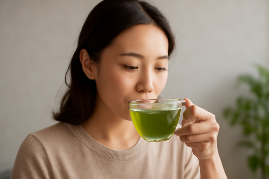 Uống trà xanh đúng cách sẽ không gây mất ngủ (Ảnh minh họa)