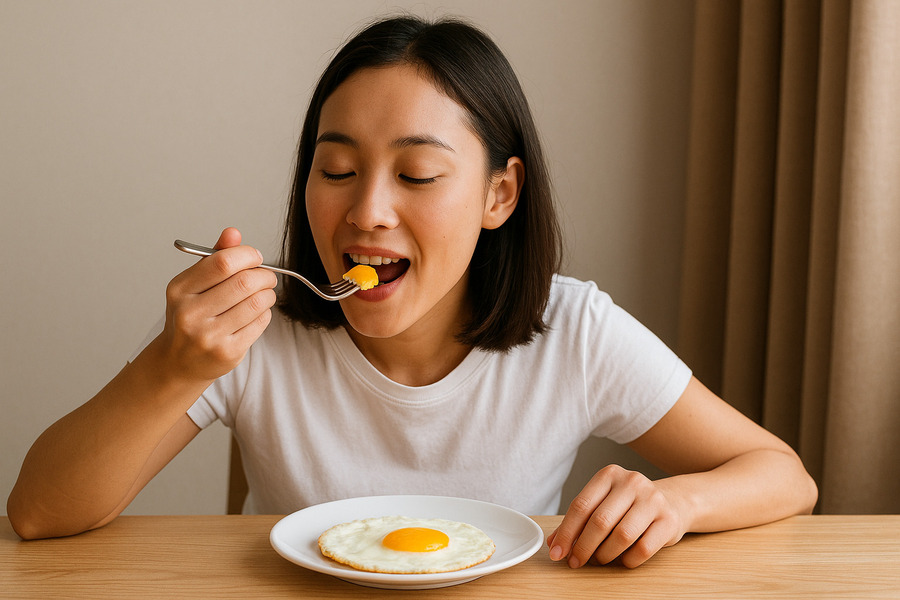 Chỉ nên ăn trứng đã chín kỹ (Ảnh minh họa)