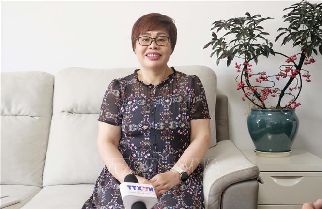 Giáo sư, Tiến sĩ Phan Kim Nga, Viện nghiên cứu Chủ nghĩa Marx thuộc Viện Khoa học Xã hội Trung Quốc, chuyên gia về các vấn đề Việt Nam (Ảnh: Quang Hưng/TTXVN)