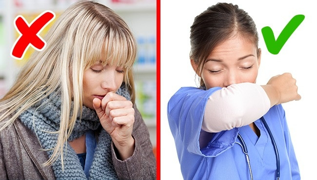 Che miệng đúng cách khi hắt hơi hạn chế phát tán virus cúm và nhiều bệnh khác qua đường hô hấp (Ảnh minh họa)