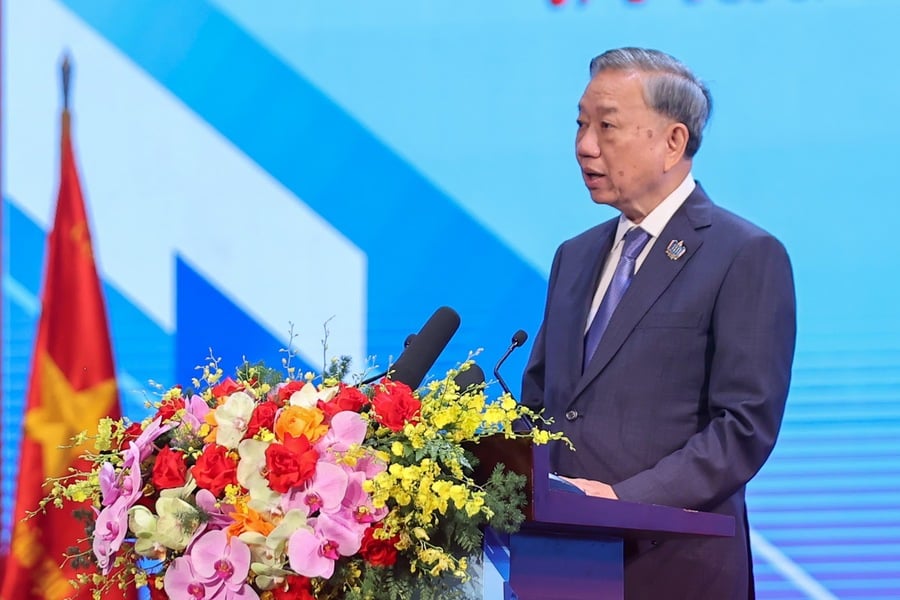 Tổng Bí thư Tô Lâm phát biểu tại Lễ kỷ niệm 80 năm truyền thống ngành Giáo dục và khai giảng năm học mới 2025-2026 sáng 5/9