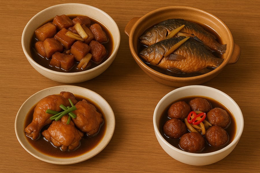 Các món kho có hương vị đậm đà, bắt miệng những không tốt cho sức khỏe (Ảnh minh họa)
