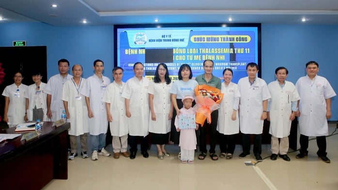 Ngày thứ 28 sau ghép, cháu C. được xuất viện (ảnh BVCC)