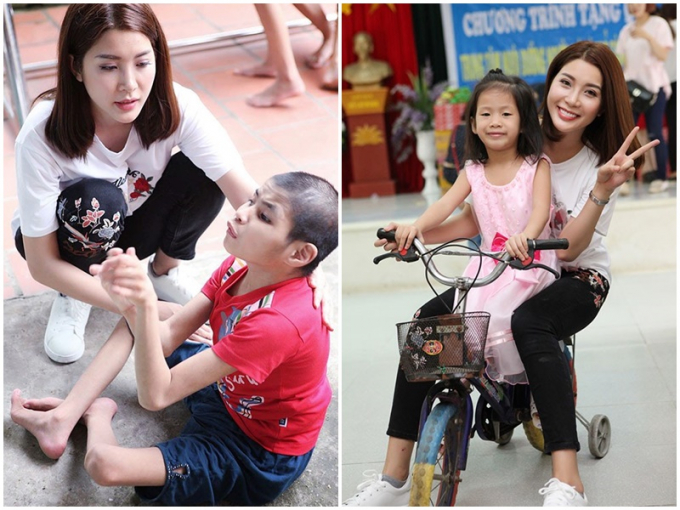 Những lần đi từ thiện trước của Á hậu, diễn viên Yan My