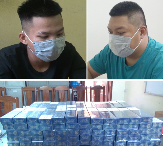 Đối tượng Châu Khắc Thành và Lương Văn Bắc cùng tang vật bị thu giữ