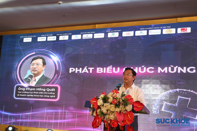 TS. Phạm Hồng Quất - Cục trưởng Cục Phát triển thị trường và Doanh nghiệp khoa học công nghệ phát biểu tại lễ phát động