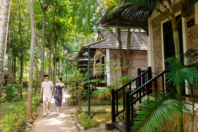 Góc nhỏ nơi Sol Bungalows với lối kiến trúc gần gũi với thiên nhiên và mang nét đặc trưng của văn hoá dân tộc Thái bản địa