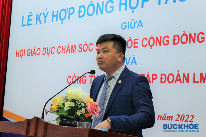 Ông Lương Mạnh Dũng - Chủ tịch Tập đoàn LMD phát biểu tại chương trình