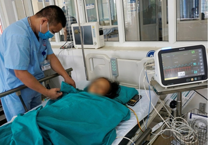 Sản phụ đang được chăm sóc tích cực tại Khoa Hồi sức cấp cứu. Ảnh: BVCC