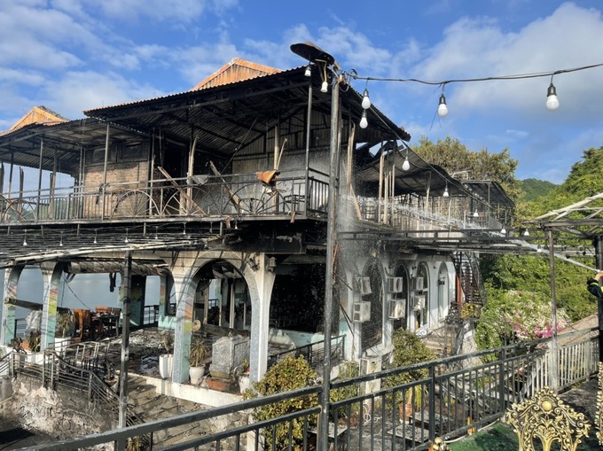 Hiện trường nơi xảy ra vụ cháy. Ảnh: LĐO