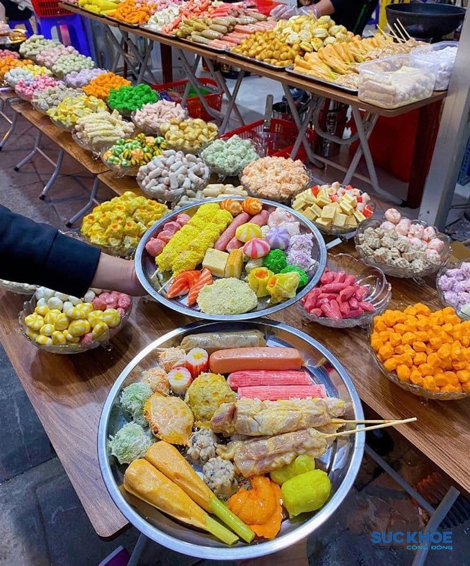 Các loại xiên đủ màu sắc