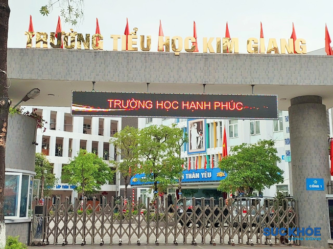 Trường Tiểu học Kim Giang, nơi xảy ra sự việc 56 học sinh nghi bị ngộ độc thực phẩm