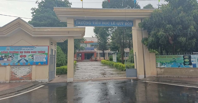Trường Tiểu học Lê Quý Đôn nơi 11 học sinh phải vào viện sau liên hoan chia tay cuối năm học. Ảnh: VOV