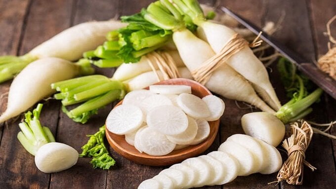 Những bài thuốc trị bệnh từ củ cải trắng (phần 2). Ảnh: Vinmec