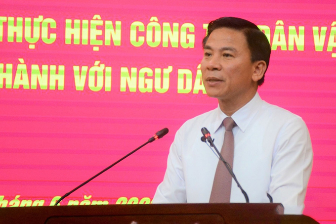 Bí thư Tỉnh ủy Thanh Hóa  Đỗ Trọng Hưng phát biểu tại Hội nghị.