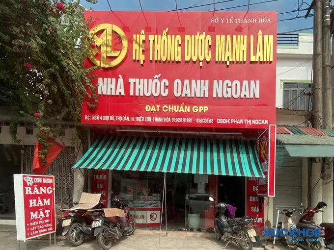 Nha khoa Oanh Ngoan tại ngã 4 chợ Đà, xã Thọ Dân, huyện Triệu Sơn hoạt động trái phép.