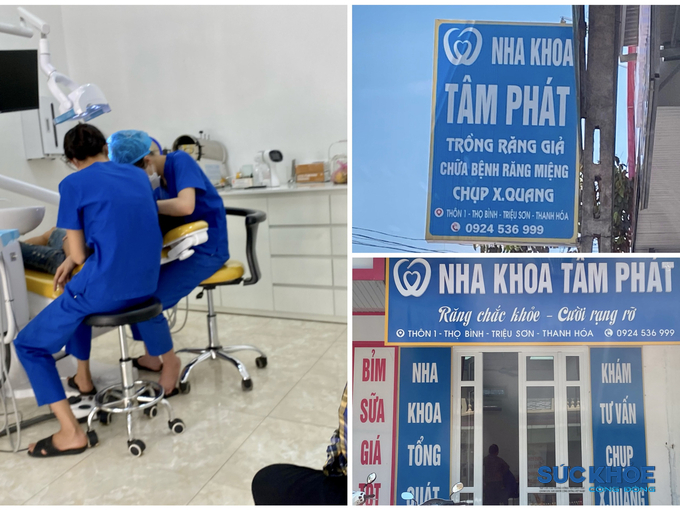 Ghi nhận sáng ngày 9/7 cho thấy, bên trong phòng khám có 2 nữ nhân viên đang tiến hành nhổ răng cho một nam bệnh nhi.