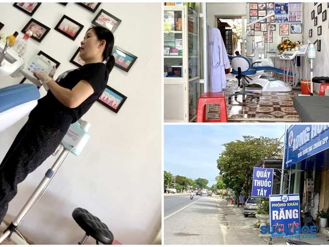 Nha khoa trá hình “đội lốt” quầy thuốc Long Hồng tại phố Đà, xã Thọ Dân.