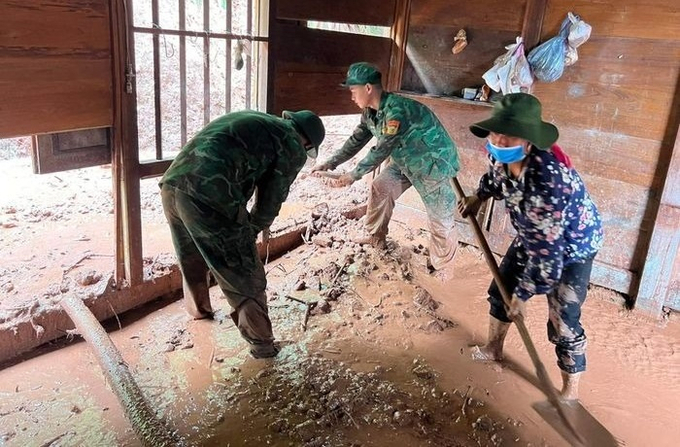 Toàn tỉnh có hơn 150 nhà dân bị ảnh hưởng bởi mưa lũ. Ảnh: VOV