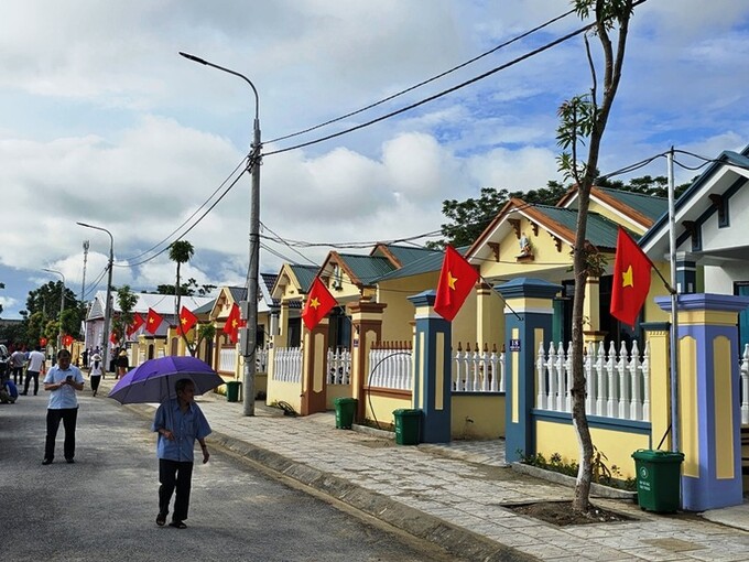 Khu tái định cư cho đồng bào sinh sống trên sông ở xã Thiệu Vũ, huyện Thiệu Hóa, Thanh Hóa.