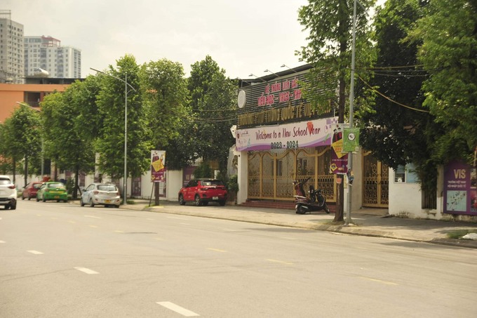 Trường phổ thông Quốc tế Việt Nam (phường Dương Nội, quận Hà Đông, Hà Nội), nơi xảy ra vụ đuối nước khiến nam sinh lớp 9 tử vong. Ảnh: Báo Lao động