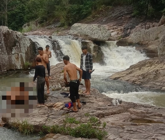 Đoạn suối nơi 2 cháu trai đuối nước. Ảnh: Báo Gia Lai