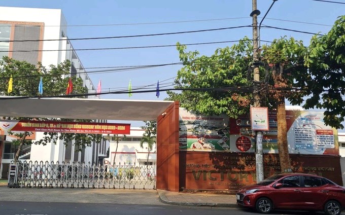 Trường Tiểu học, THCS và THPT Victory nơi xảy ra vụ việc. Ảnh: Báo Đắk Lắk
