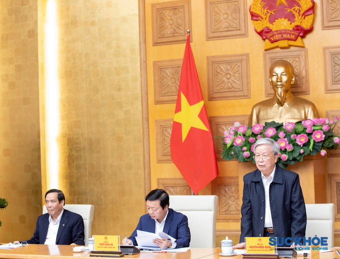 Chủ tịch GDCSSKCĐ Việt Nam Nguyễn Hồng Quân phát biểu tại buổi làm việc