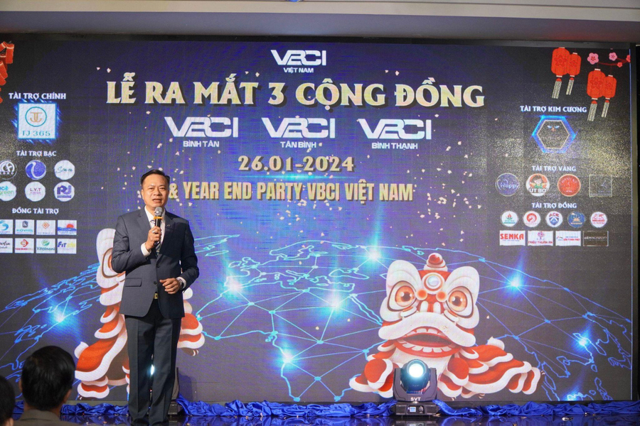 Ông Nguyễn Xuân Thuỷ - Chủ tịch VBCI Việt Nam chủ trì lễ ra mắt 3 cộng đồng mới