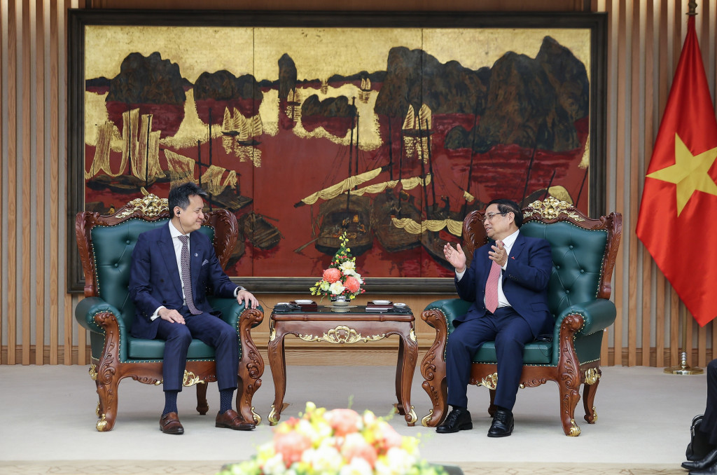 Thủ tướng đề nghị WIPO đẩy mạnh tư vấn, hỗ trợ, hợp tác để Việt Nam nâng cao năng lực trong các lĩnh vực đầu tư hạ tầng đồng bộ, hiện đại, đào tạo nhân lực chất lượng cao, nâng cao hiệu quả quản trị và tăng cường hợp tác quốc tế về khoa học công nghệ, đổi mới sáng tạo, sở hữu trí tuệ (Ảnh: VGP/Nhật Bắc)