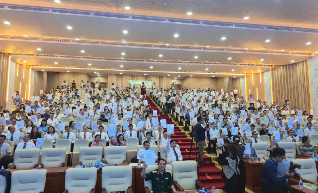Quang cảnh hội nghị ký Bản đồng thuận xây dựng dữ liệu lớn của Ngành y tế Thành phố (Ảnh: Sở y tế TP. Hồ Chí Minh)