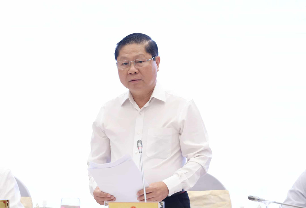 Thứ trưởng Bộ GD&ĐT Lê Tấn Dũng thông tin định hướng hợp nhất và sắp xếp các trường đại học - Ảnh: VGP/NB