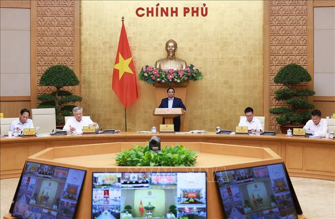 Phiên họp Chính phủ thường kỳ tháng 9 năm 2025, trực tuyến đến các địa phương. Ảnh: Dương Giang/TTXVN