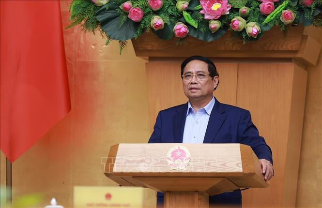 Thủ tướng Phạm Minh Chính kết luận Phiên họp Chính phủ thường kỳ tháng 9 năm 2025 (Ảnh: Dương Giang/TTXVN)